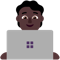 Technologist- Dark Skin Tone emoji on Microsoft